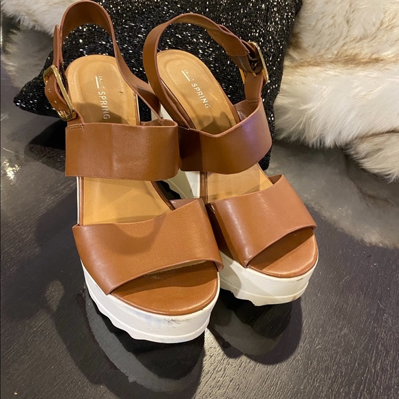 Beautiful “ Call it Spring “ Caramel Sandal - Picture 2 of 16